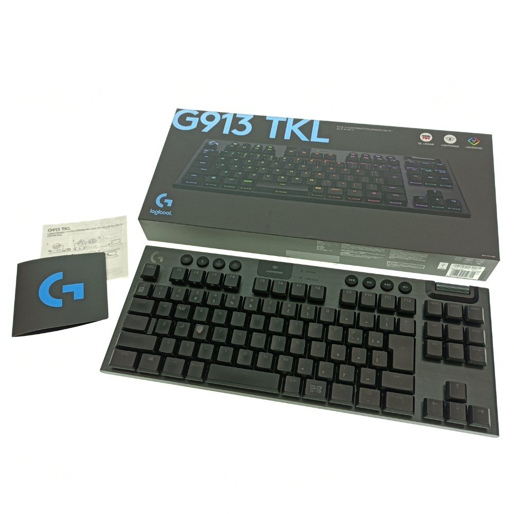 Logicool ロジクール メカニカル ゲーミング キーボード G913 TKL テンキーレス Bluetooth ワイヤレス RGB PC 周辺機器 現状 中古の1番目の画像