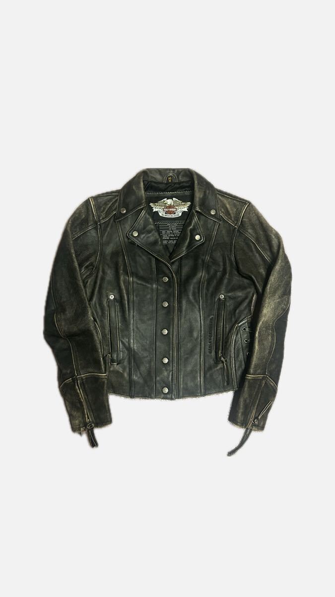 稀少美品】スカルフライト Riders Leather Club Zip Vest レザーベスト 