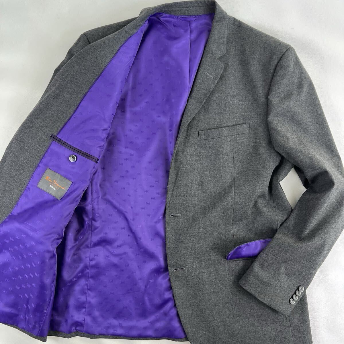 新品】H&M ペイズリー柄 長袖シャツ XS スリムフィット ストレッチ素材 