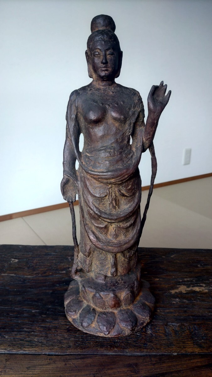北海道の作家◇美術品】米坂ヒデノリ 作◇凍原◇ブロンズ 像◇桐 共箱