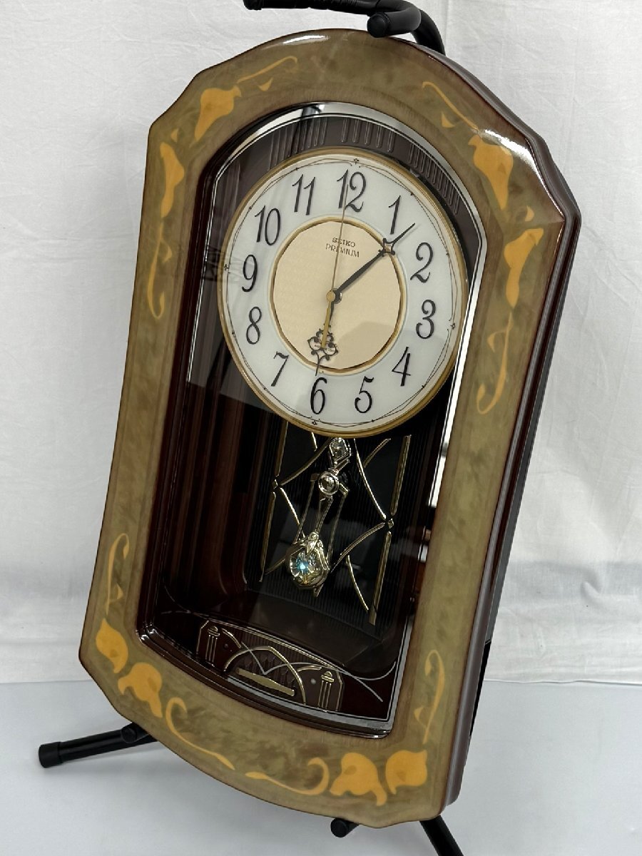 中古】SEIKO セイコープレミアム 壁掛け時計 電池式 メロディ電波時計