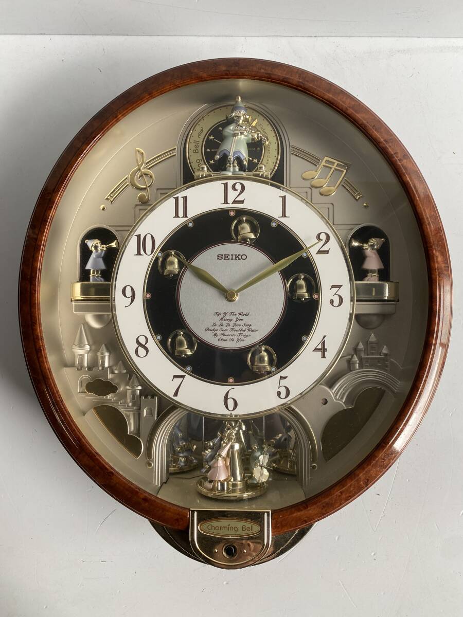 中古】セイコー チャーミングベル RE537N SEIKO リズム時計 掛け時計の