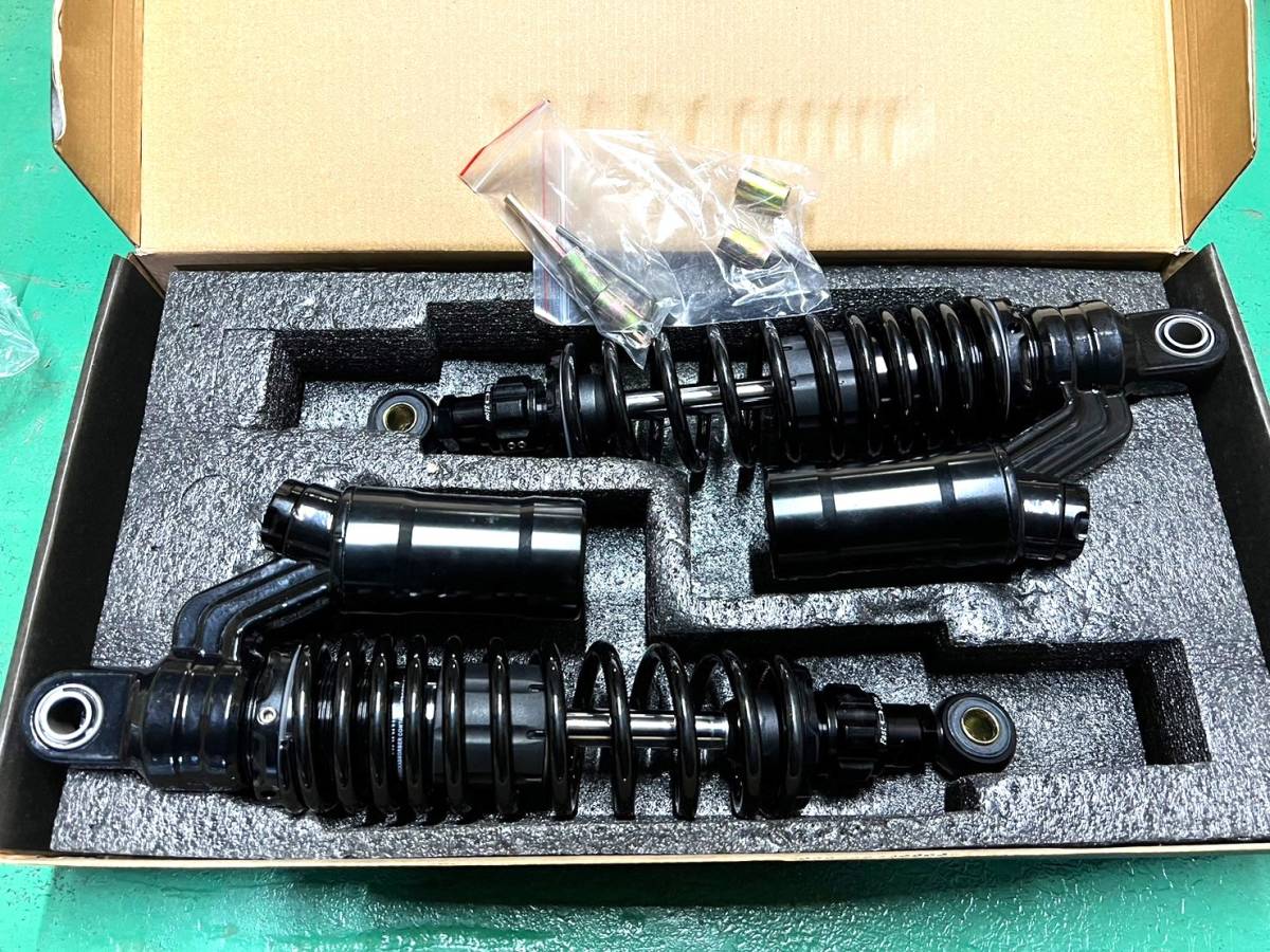 新品】新品 Z400FX 汎用 KONIスタイル 細巻き リアサス 350mm 赤/黒 