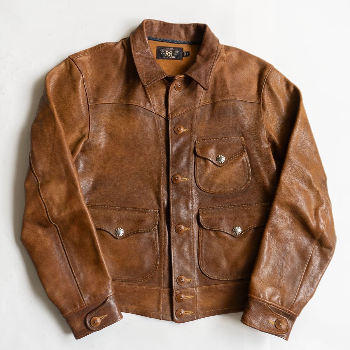 新品】【新品】RRL ダブルアールエル レザージャケット カーコート 