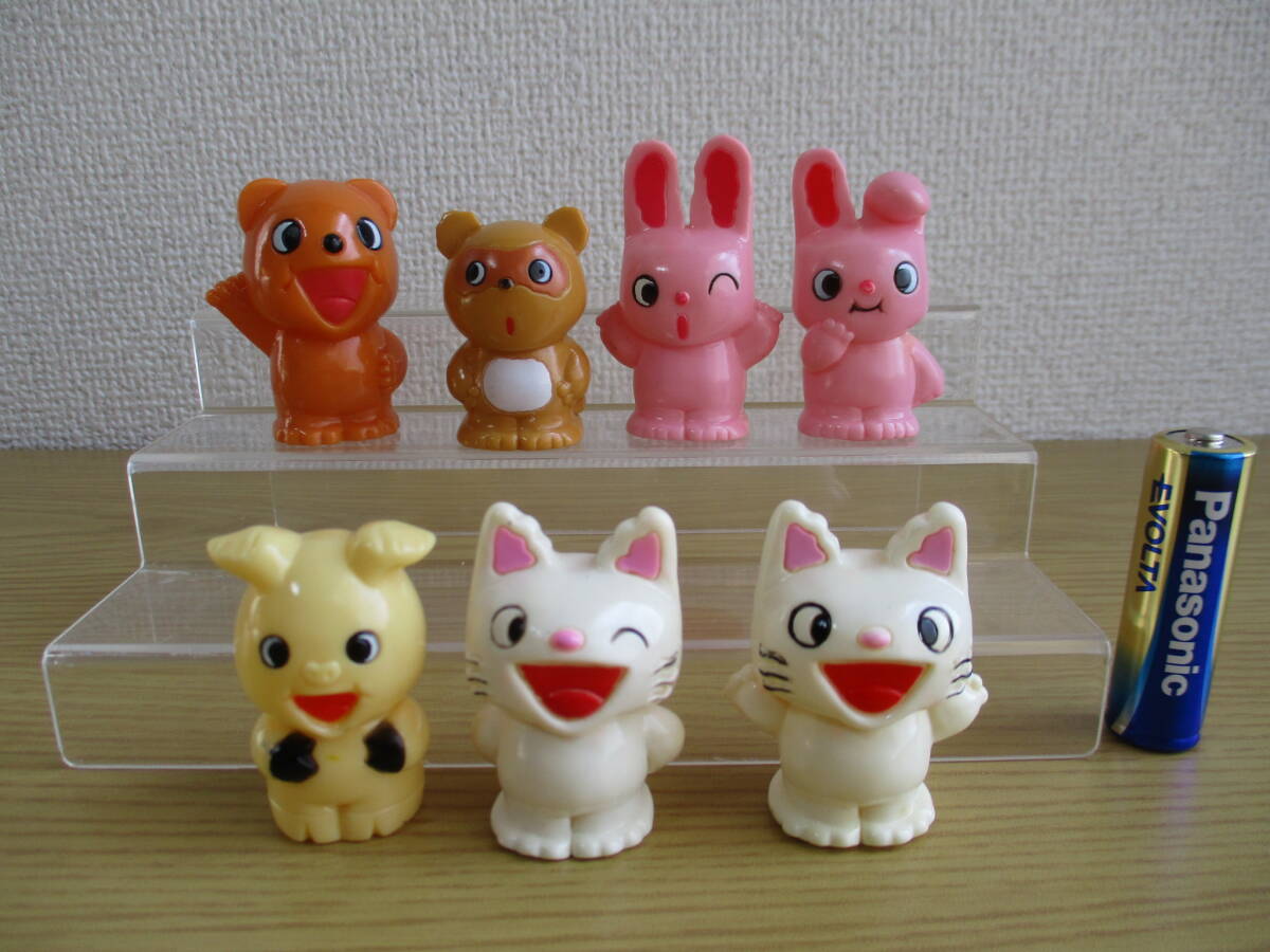 中古 昭和レトロ NHノンタン 怪獣 アニメ 指人形 ミニ人形 まとめての