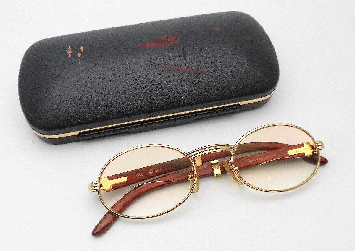 90s～ Cartier Sully ウッドテンプル 眼鏡 サングラス フレーム