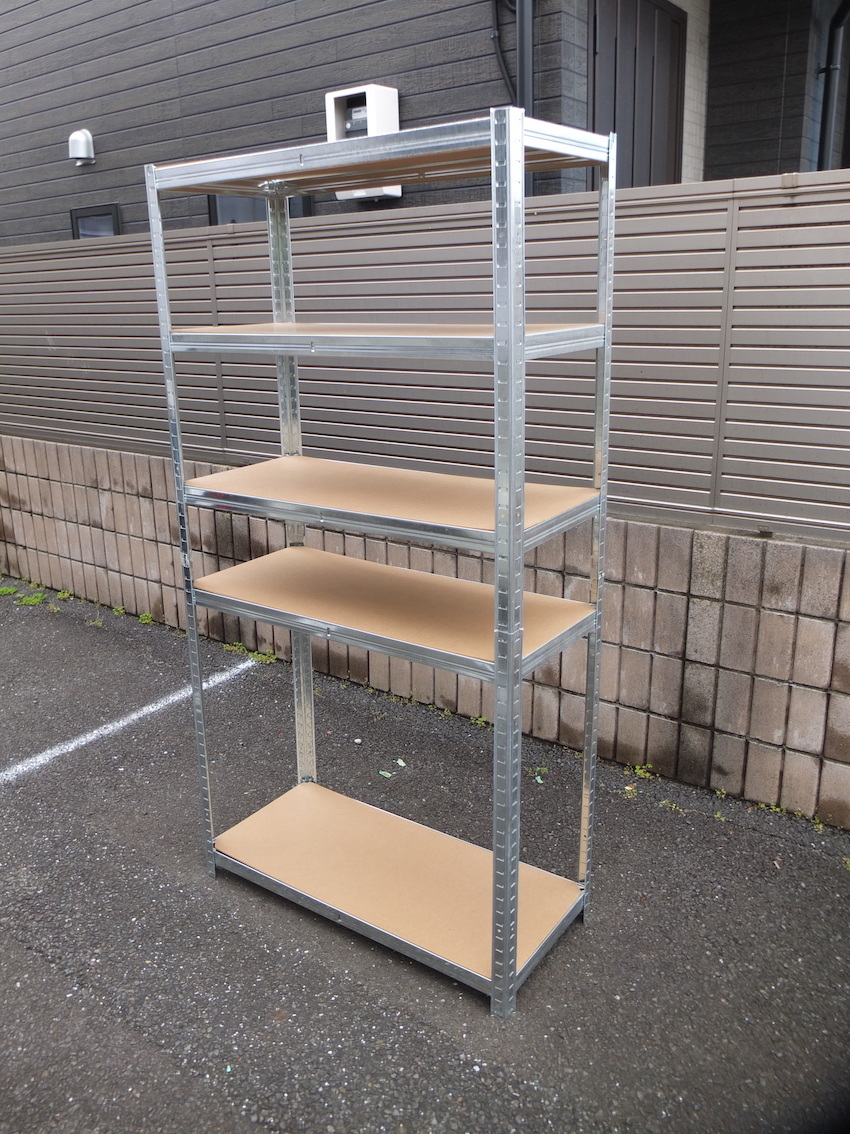 UNI SELF システムラック 4段 W90×D46×H157cm 支柱φ2,5cm スチール