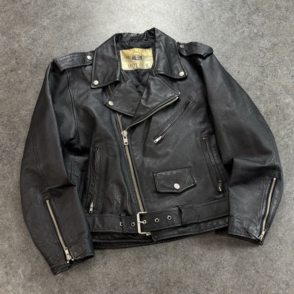 70's HONDA LINE カナダ製 レザー シングルライダースジャケット