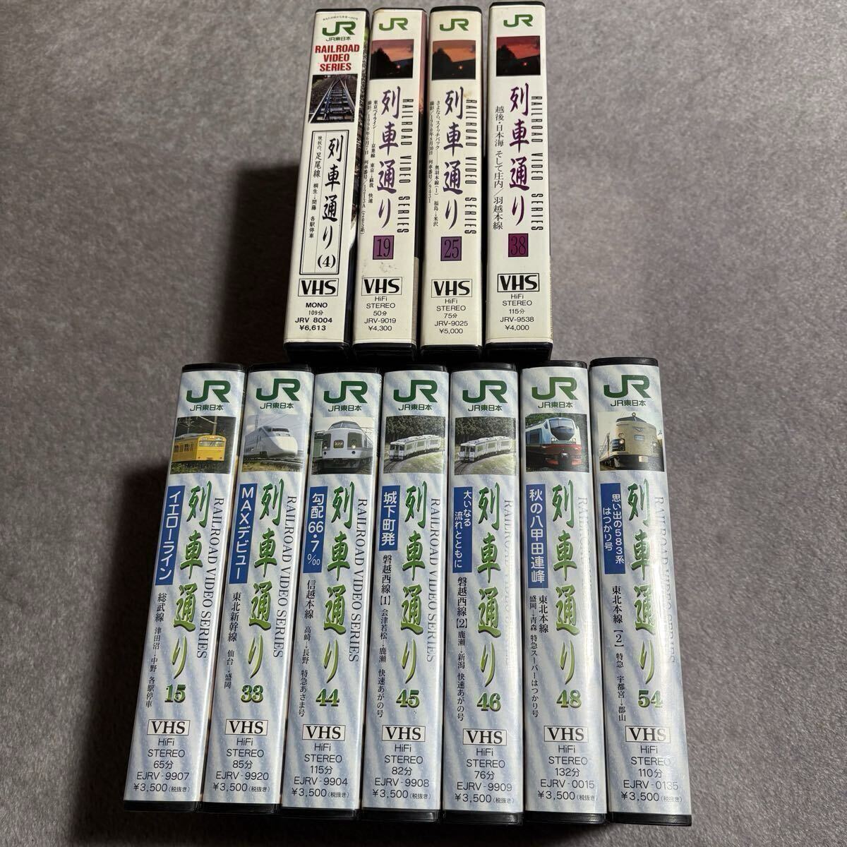 3◎△/VHSビデオ/列車通り 不揃い32本セット/JR東日本/レールロード 