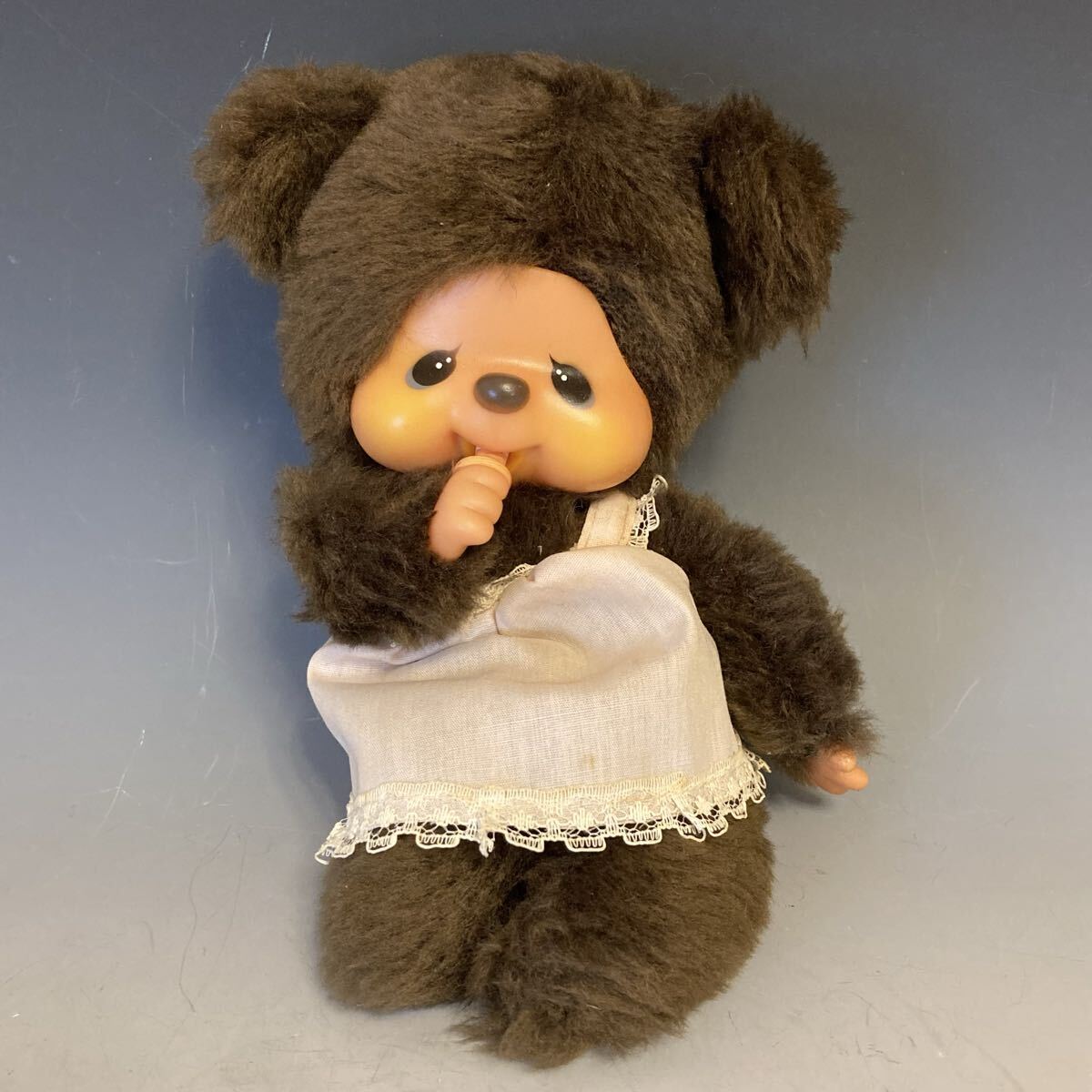 中古】昭和レトロ くまのぬいぐるみ（988）赤いクマ 高さ41cm 幅