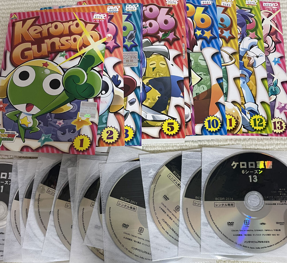 ケロロ軍曹 DVD BOX 6thシーズン シーズン6 ボックス 1～13巻の落札