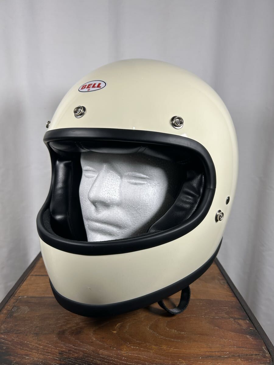 60s BELL SHORTY 7 1/8 白ラメ ハーフヘルメット ☆60年代 ベル 500TX