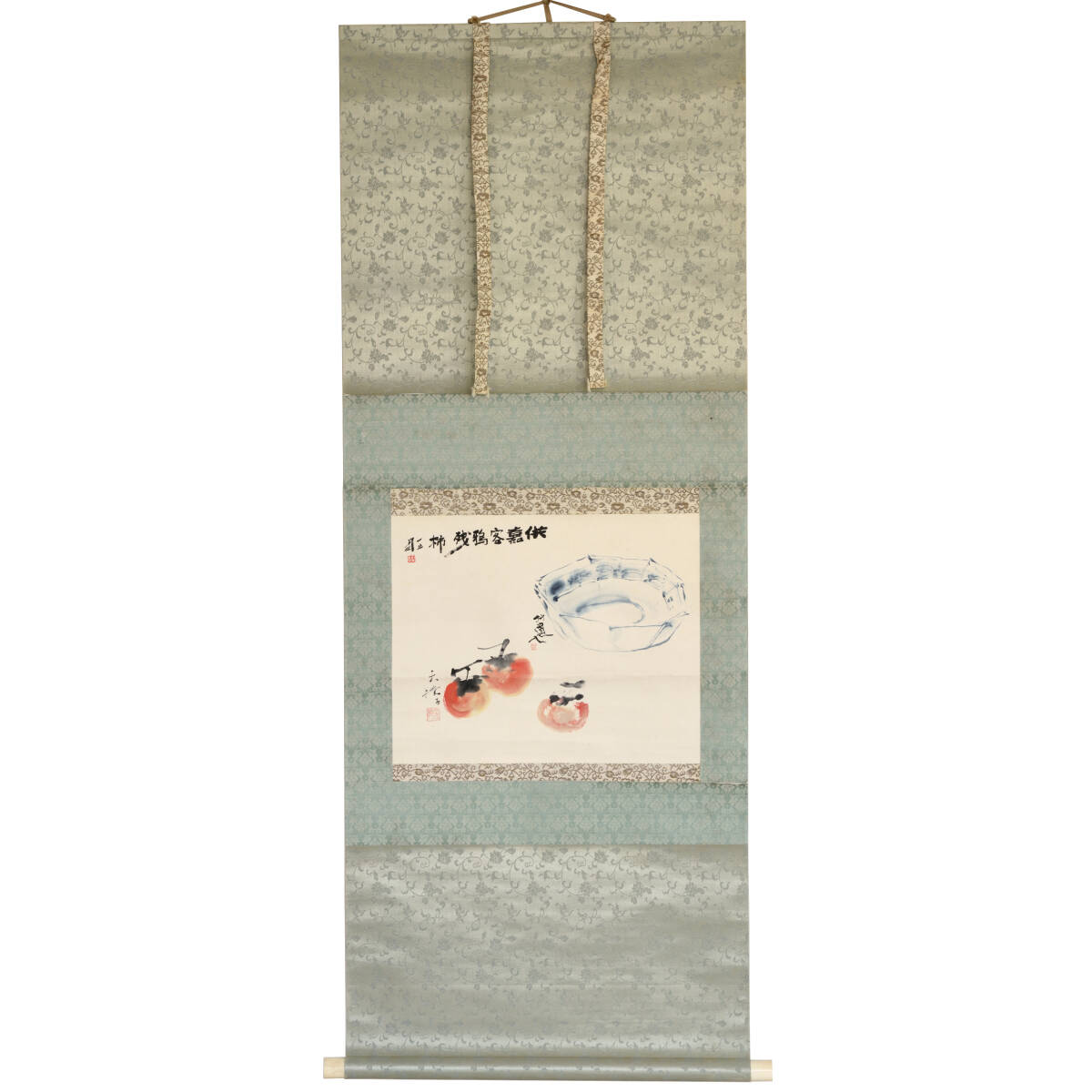 中古】呉昌碩「篆書 三行書」紙本 肉筆保証 書 掛軸 中国 清朝末期から