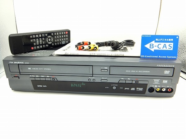 簡単ダビング☆メンテナンス済☆DXアンテナDVR-120V VHS一体型DVD