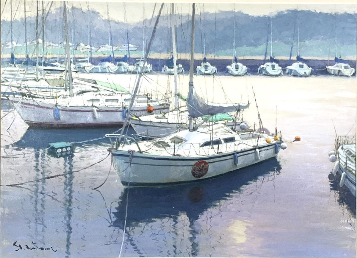 中古】真作保証□油彩□伊藤順一□6号□バラの女□ 夭折の天才画家