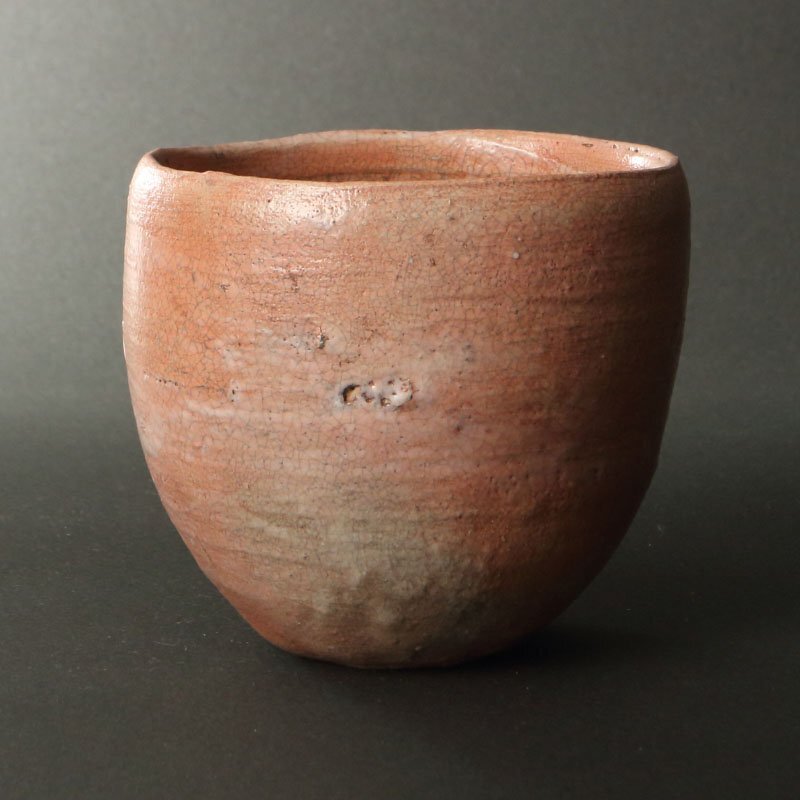 佳香】本阿弥光仙 本阿弥窯 鼠志野茶碗 二重箱 共箱 茶道具 本物保証の
