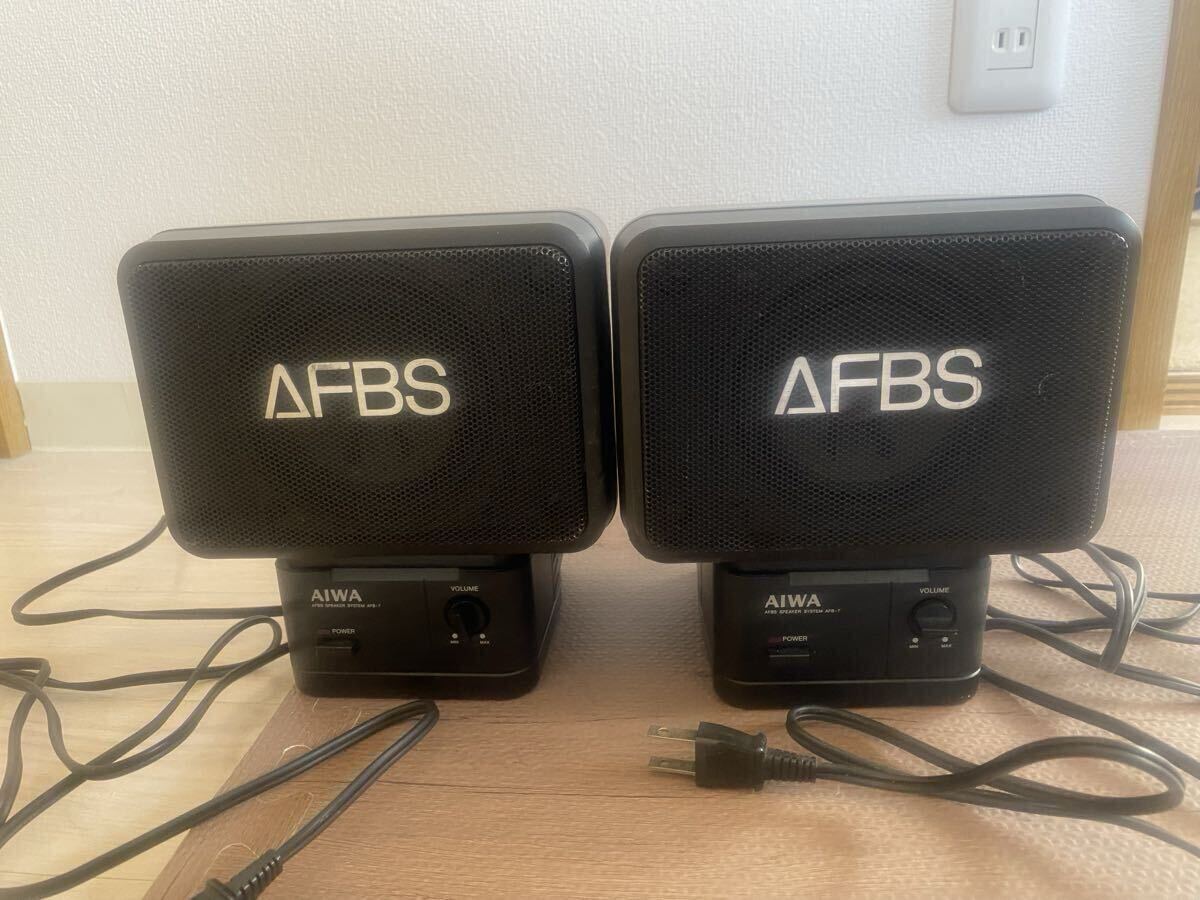 傷や汚れあり】AIWA アイワ AFB-1001 AFBS ペアスピーカー 動作未確認