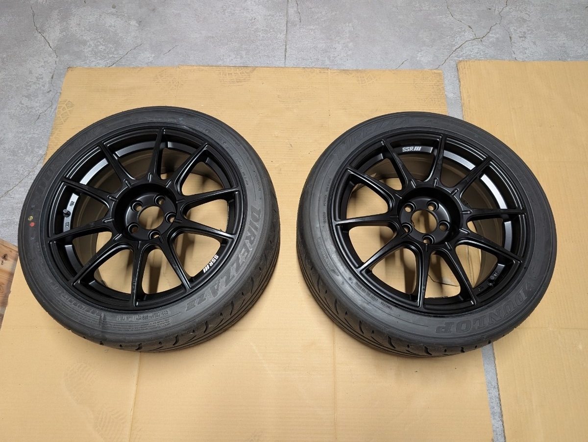 P1 レーシング 17インチ 8J+32 5穴 PCD114.3 225 45 R17 タイヤ付