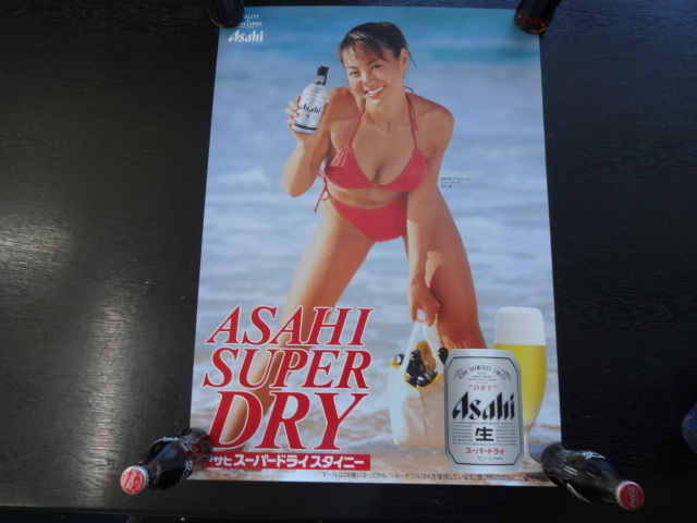 新品】2000年アサヒビール B2サイズポスター☆井川遥⑤☆赤いビキニ