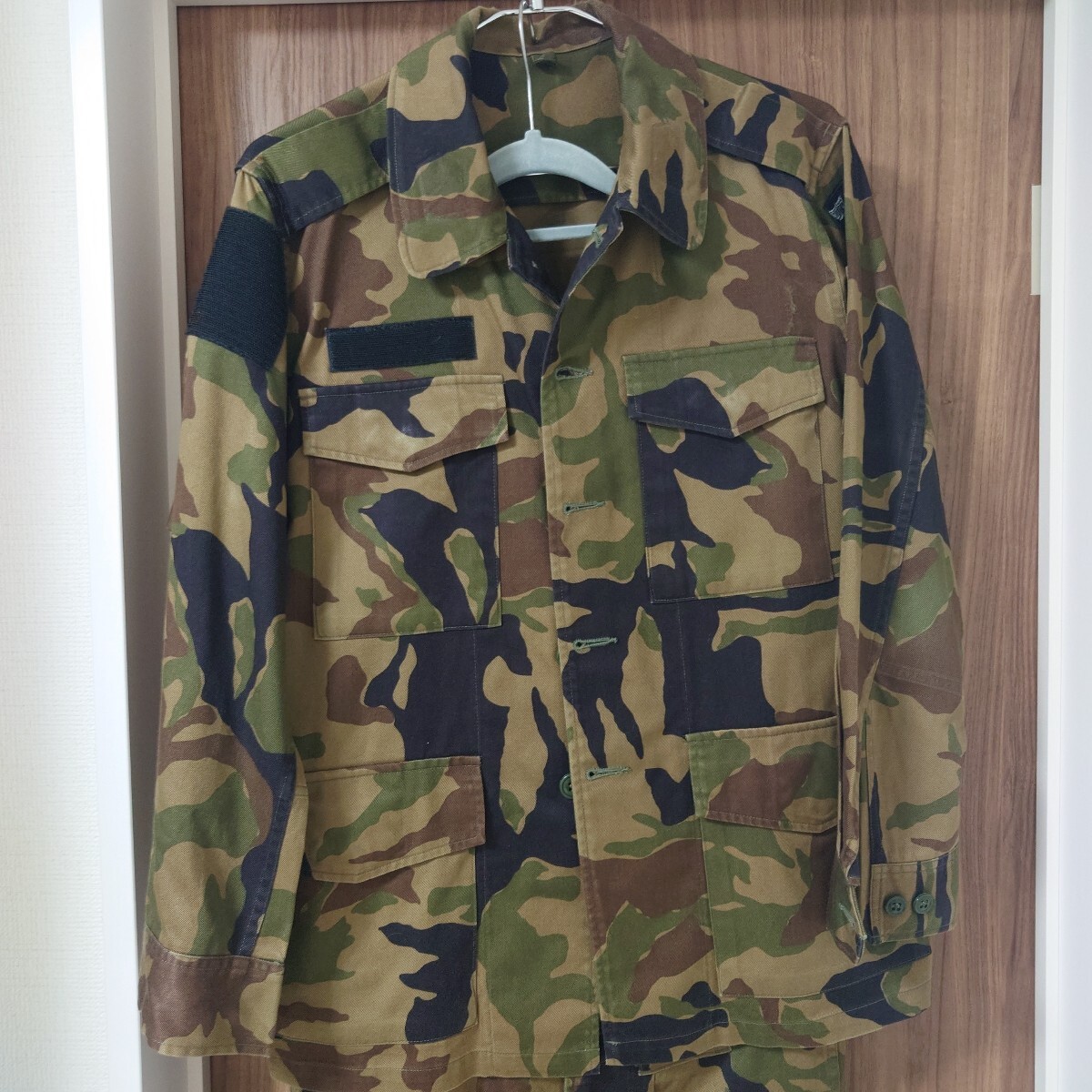 航空自衛隊 空自旧迷彩 野戦迷彩 戦闘服 作業服 上下セット ベルト付き