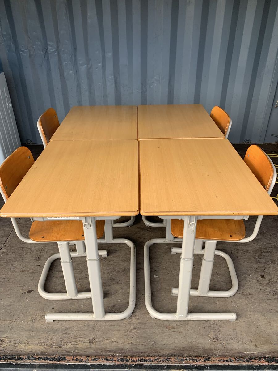 中古】KOKUYO/コクヨ 学校机椅子セット☆166～179cm サイズ1号/学習