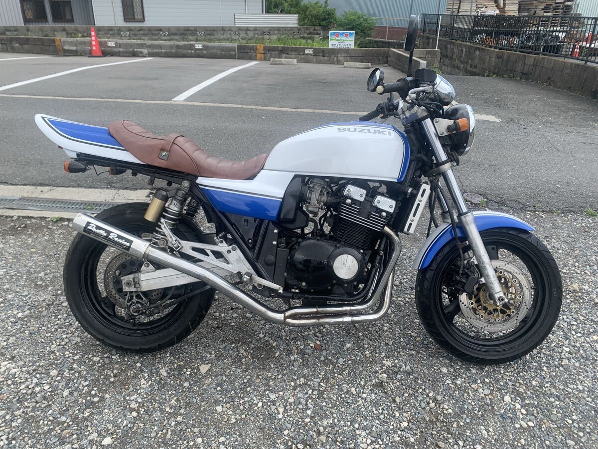 傷や汚れあり】GSX400E ゴキ アップハン 旭風防 マーシャルミラー 検