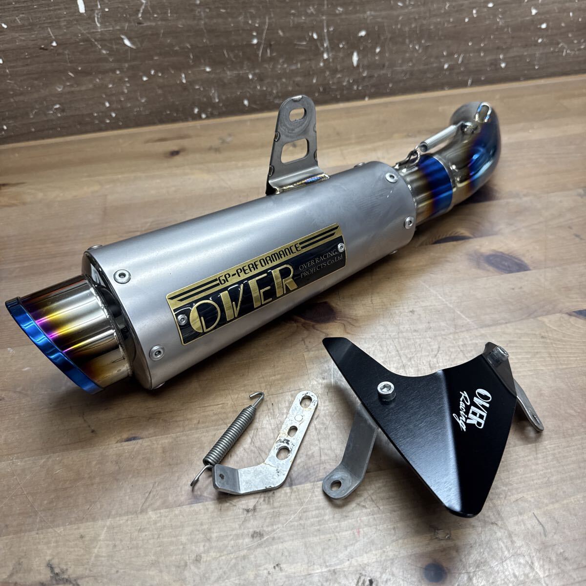FZR250R・3LN☆社外OVER・サイレンサー・スリップオンマフラー☆YO9-83