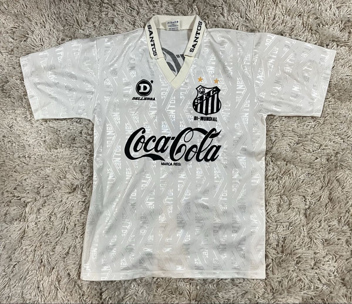 サントスfc santos fc ブラジル製 デレルバ DELLERBA 白 ホワイト 黒
