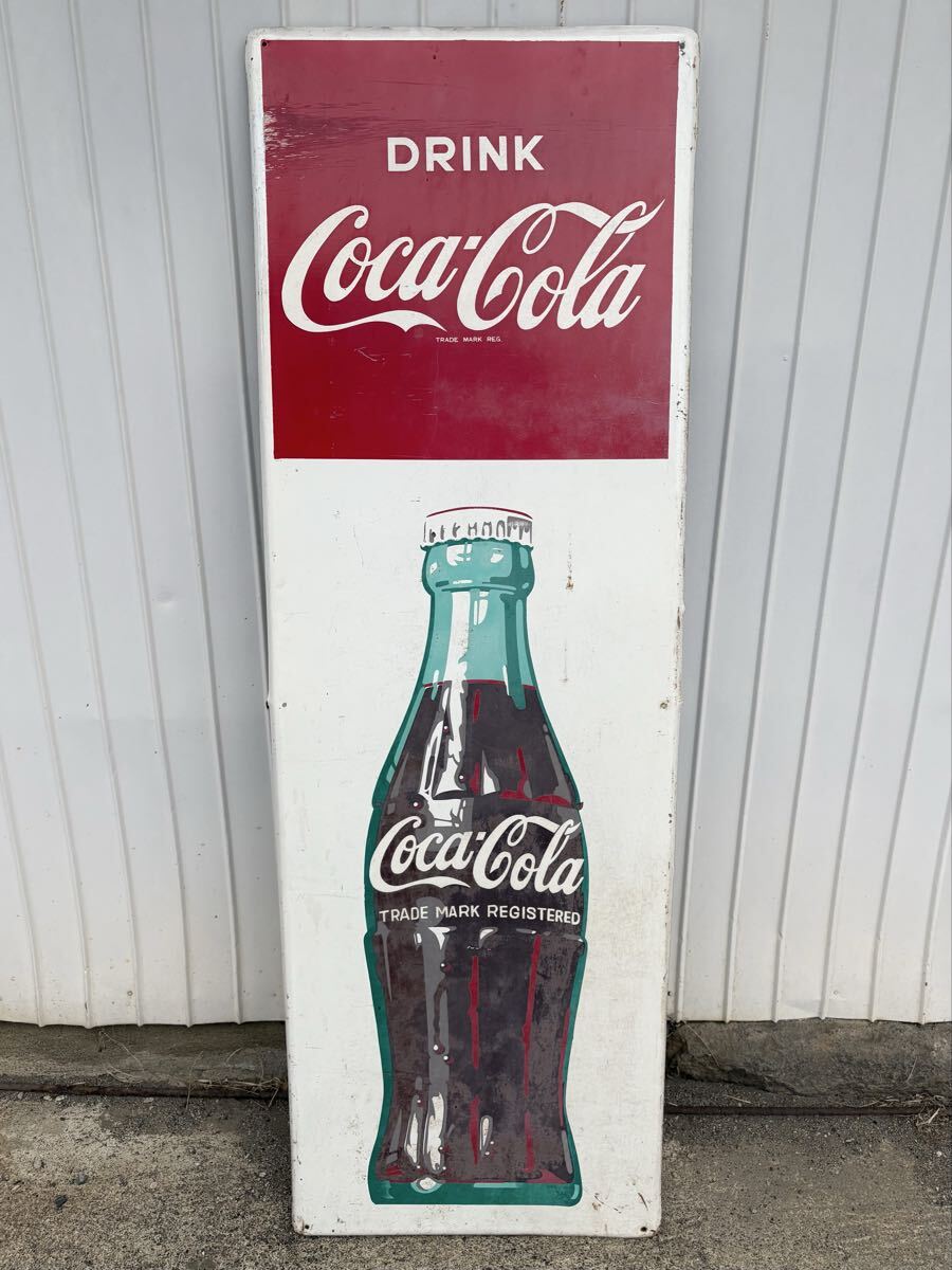 中古】1960年代 コカコーラ ホーロー看板（白丸）/coca cola/昭和