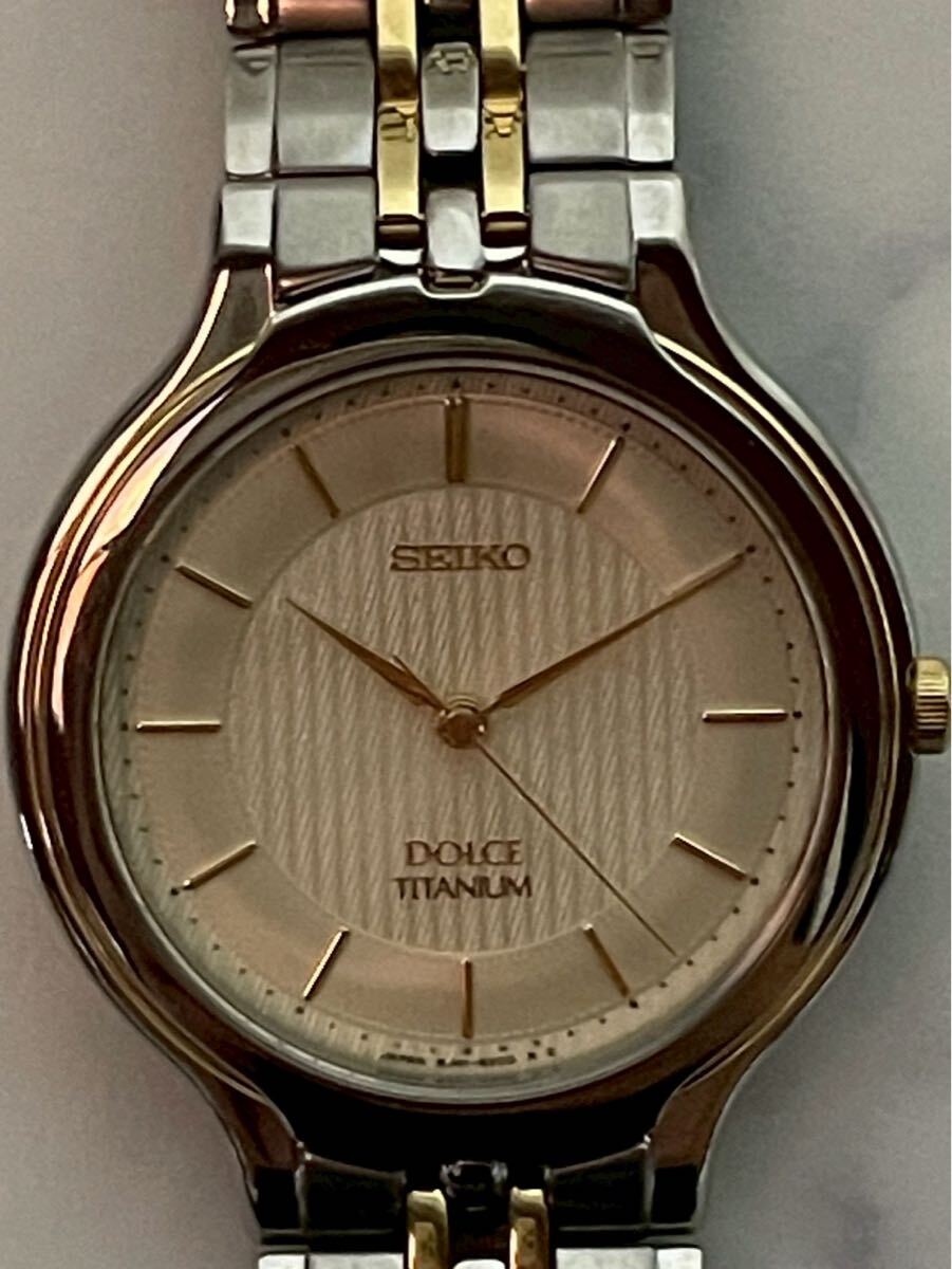 美品箱付 SEIKO セイコー DOLCE ドルチェ メンズ SEIKO セイコー DOLCE ドルチェ 5930-5250 サファイアガラス/2針/薄型