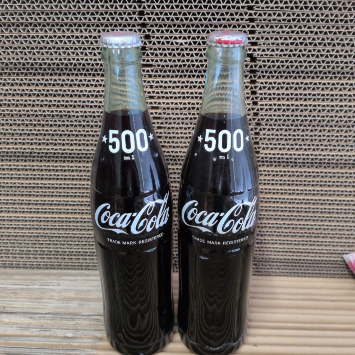 昭和レトロ コカコーラ 500ml ボトル 2本セット 瓶（日本ボトル・未