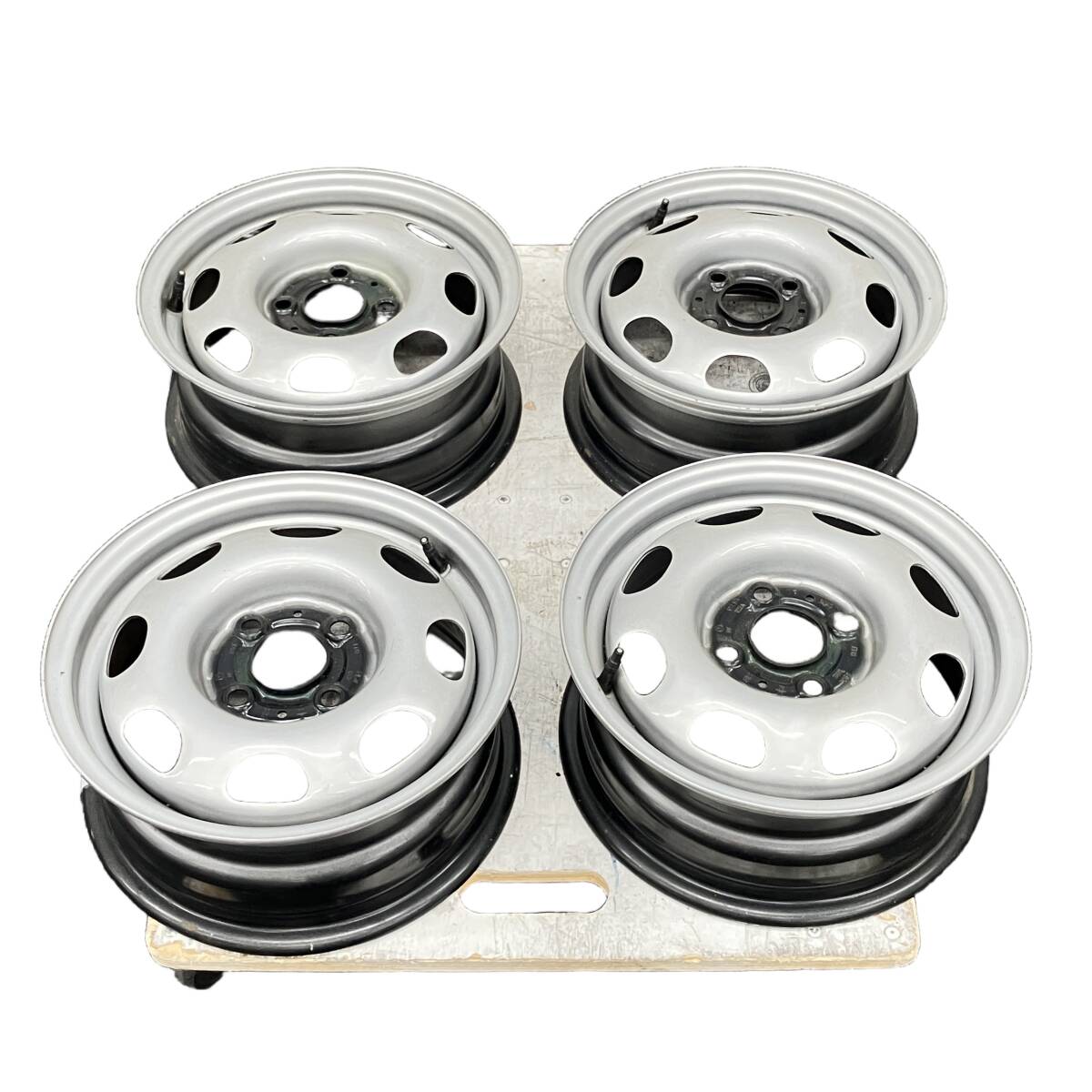 傷や汚れあり】希少 VW純正スチールホイール 14×6J +43 4H PCD100