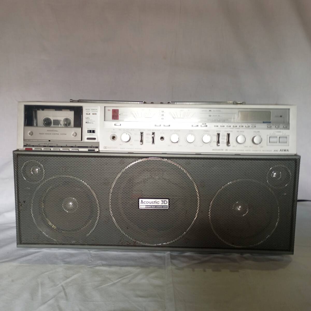 傷や汚れあり】aiwa ステレオラジオカセットレコーダー HS-JS380