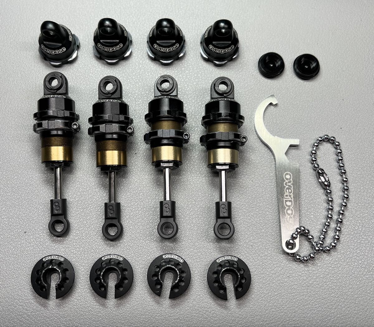 新品】未使用 オーバードーズ OVERDOSE Divall レッドのアルミパーツに