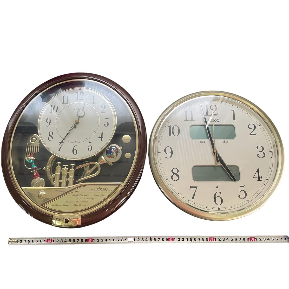 □SEIKO セイコー 壁掛け時計 ZIGZAG AM710G 動作確認済＠100(9065)の