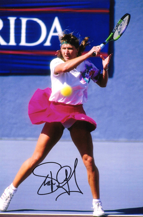 シュテフィ・グラフ Steffi Graf 直筆サイン入り写真 証明書付き 女子