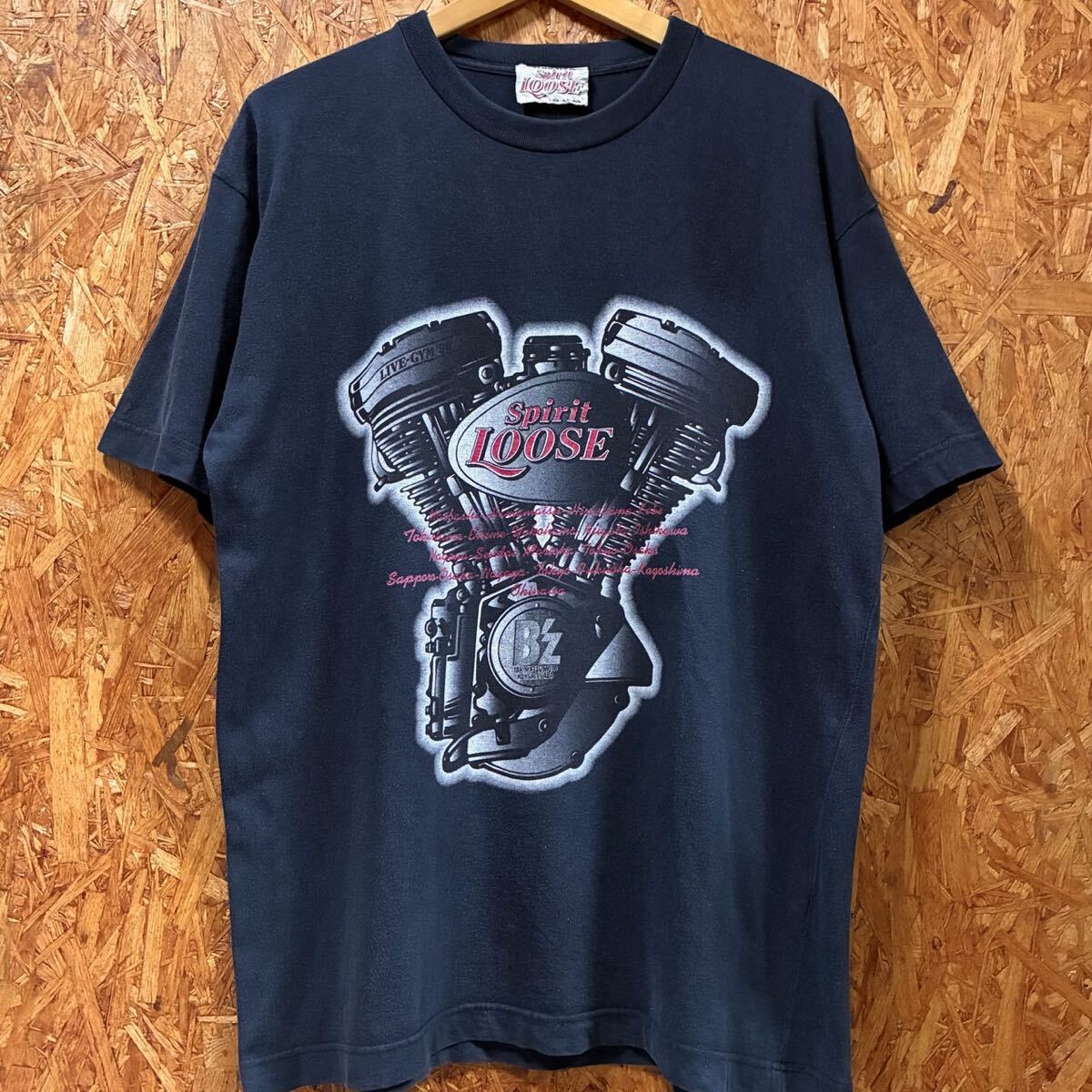☆美品☆ B'z LIVE-GYM'94 The 9th Blues Tシャツ sizeL 黒 ☆古着 90