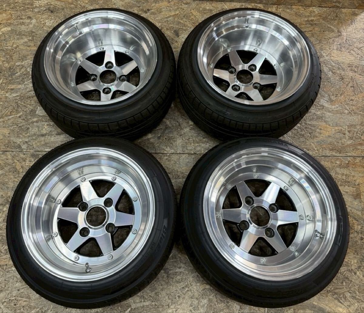 1円スタート 旧車希少 AE86・KP61・サニトラ ロンシャンRX-4 6.5J-14+8