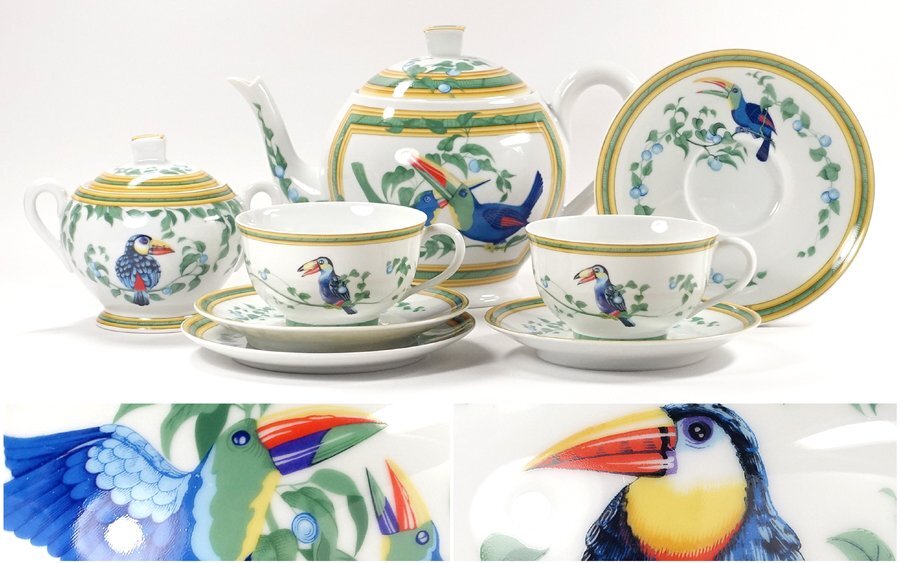 ☆希少！廃盤品☆ エルメス トゥカン プレート [直径 約27,5cm] 九官鳥