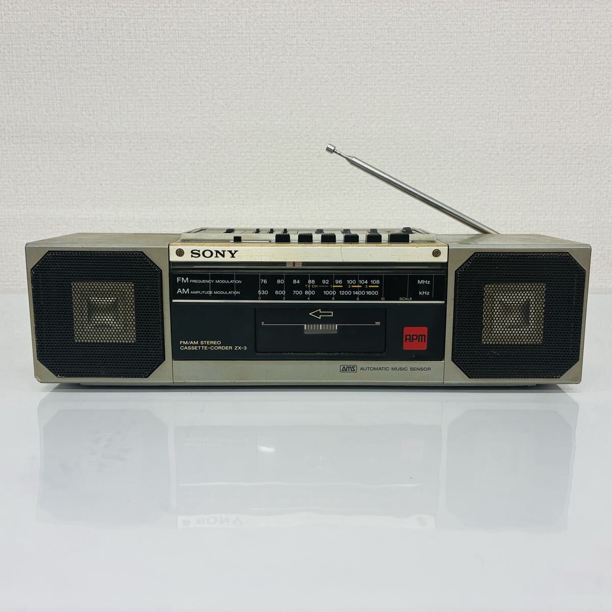 SHARP シャープ ラジカセ QT7-DX 黄色 FM AM ステレオカセット/W