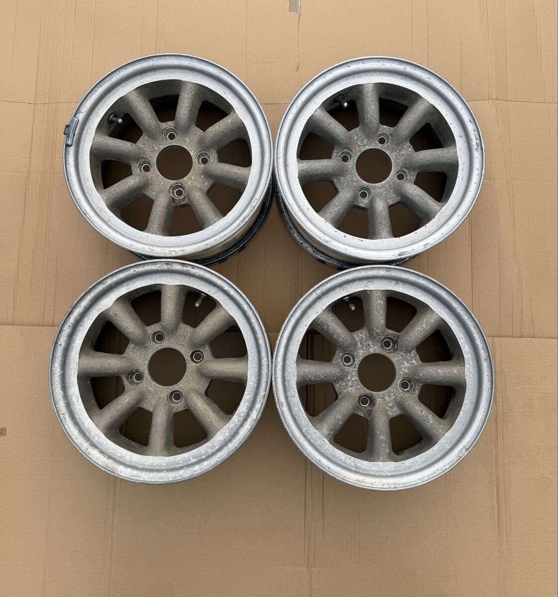 中古ワタナベ F8F 14インチ 6J +40 4H-100 watanabe ホイール