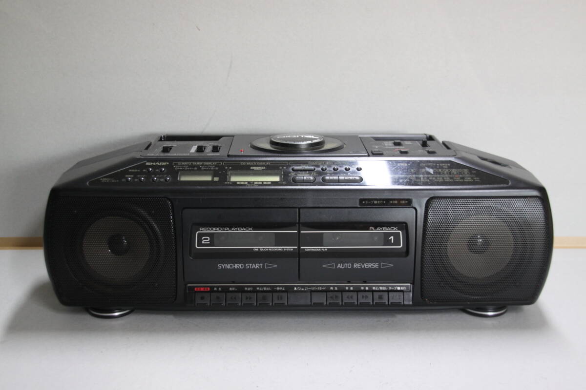 よろづ屋】シャープ バブルラジカセ SHARP QT-73CD-GY 33W 3D重低音