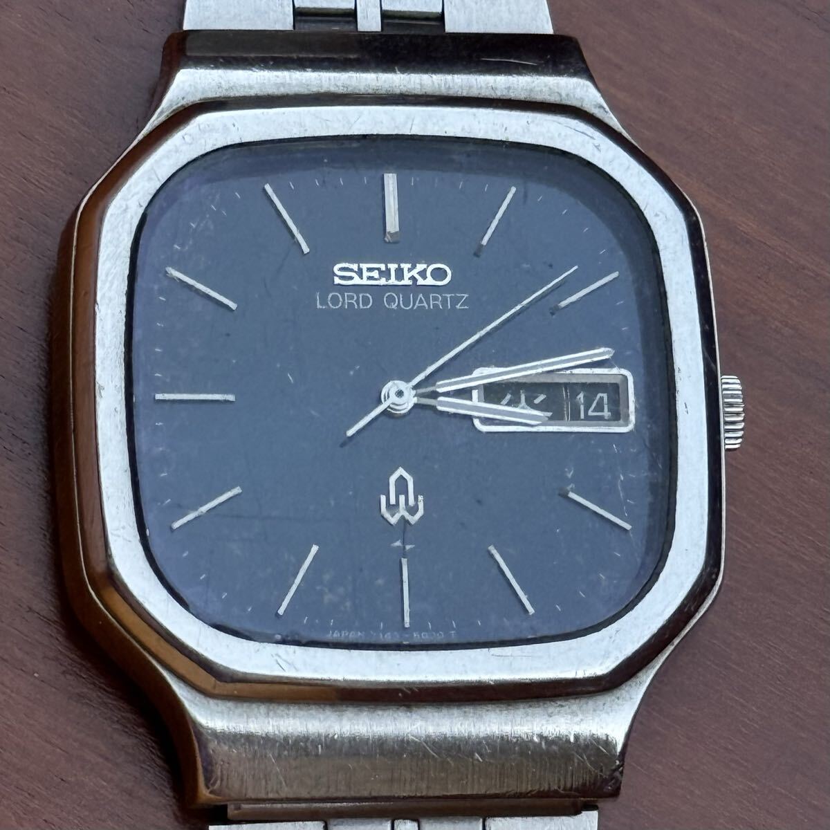 SEIKO ロードクォーツ 7853-5020 ブルー文字盤 デイデイト 稼働品 セイコーロードクォーツ 7853-5020 青文字盤 オリジナルブレス付き