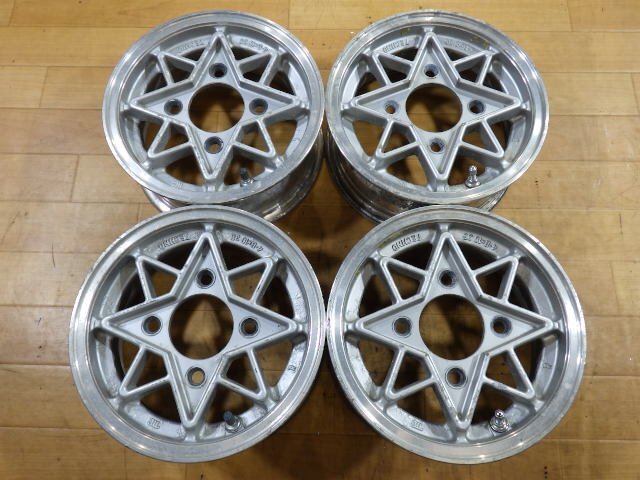 14インチ テクノレーシングアルミホイール タイヤ付き4本セット ☆美品☆ TECHNO RACING テクノレーシング 14インチ 7.5J -4 PCD114.3