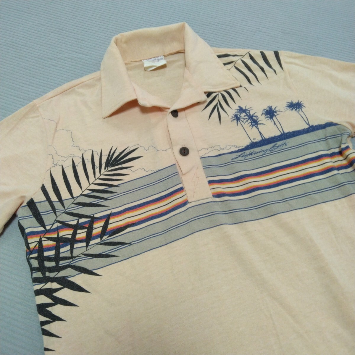 70s 80s HANG TEN ハンテン 長袖 ポロシャツ ビンテージ 古着 オールド