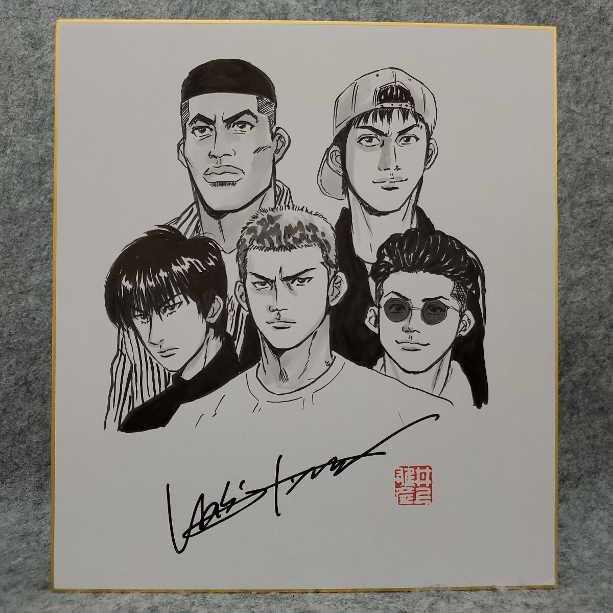 新品】SLAM DUNK 井上雄彦◇三井寿直筆サイン色紙 額付・ジャンプ25
