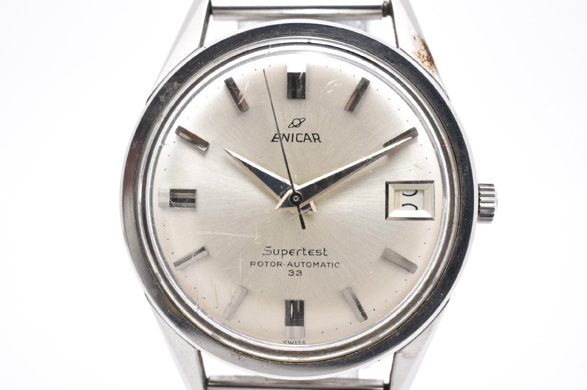 N-6226】ENICAR Supertest 33 ROTOR-AUTOMATIC エニカ 腕時計 自動巻き