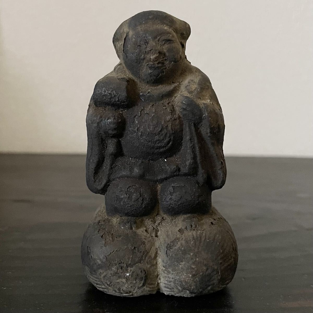 石版彩色刷 引札 「恵比寿大黒さま 大漁海陸大豊年の図」観鳳画 明治期