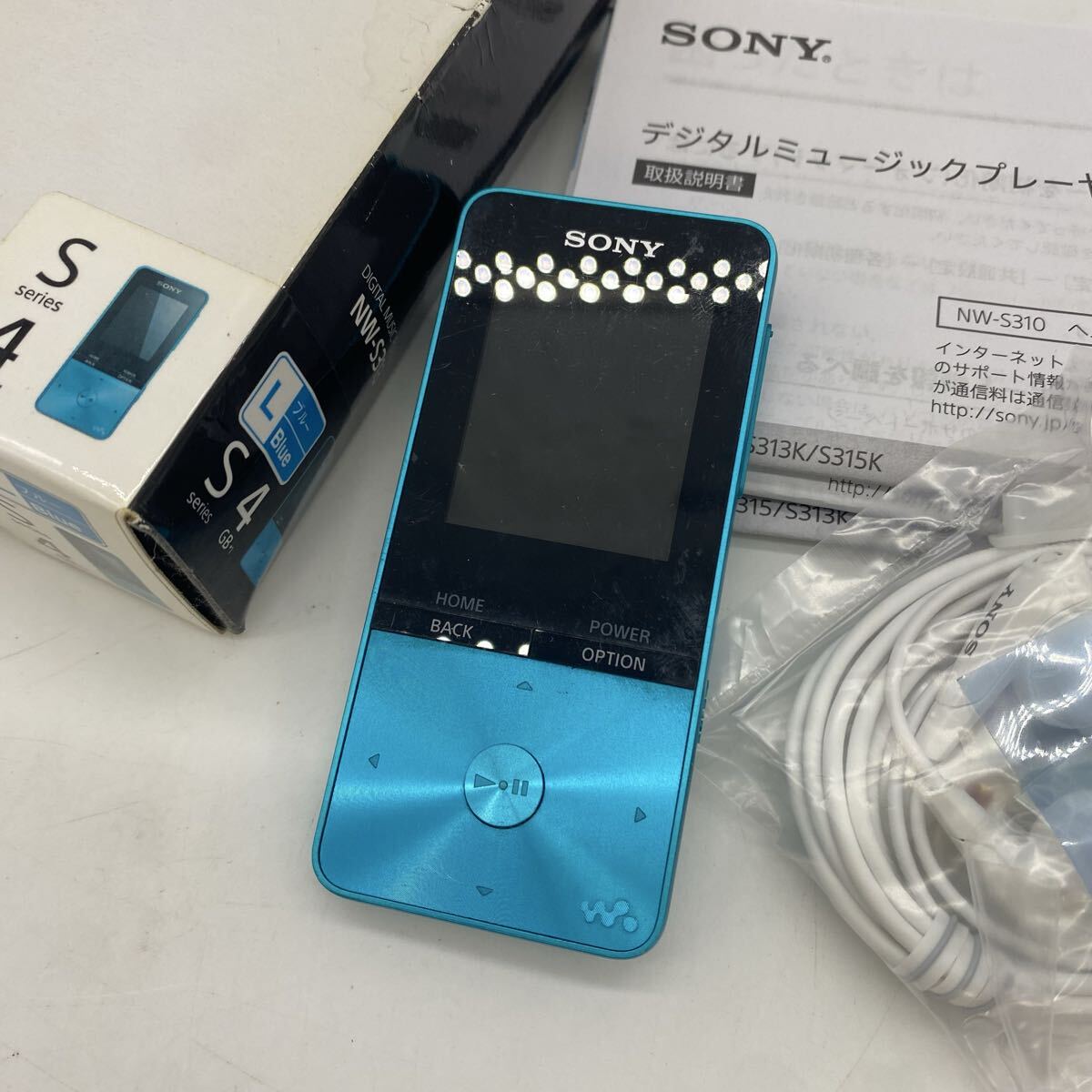美品 SONY WALKMAN NW-E405 512MB パープル FMラジオ クリップ ガード