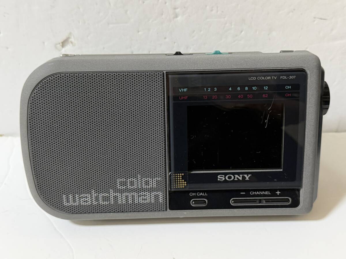 レトロ家電 FDL-307 SONY 昭和 LCD COLOR TV ソニー ★ 昭和レトロ◇SONY/ソニー◇ポータブル液晶カラーテレビ/color watchman